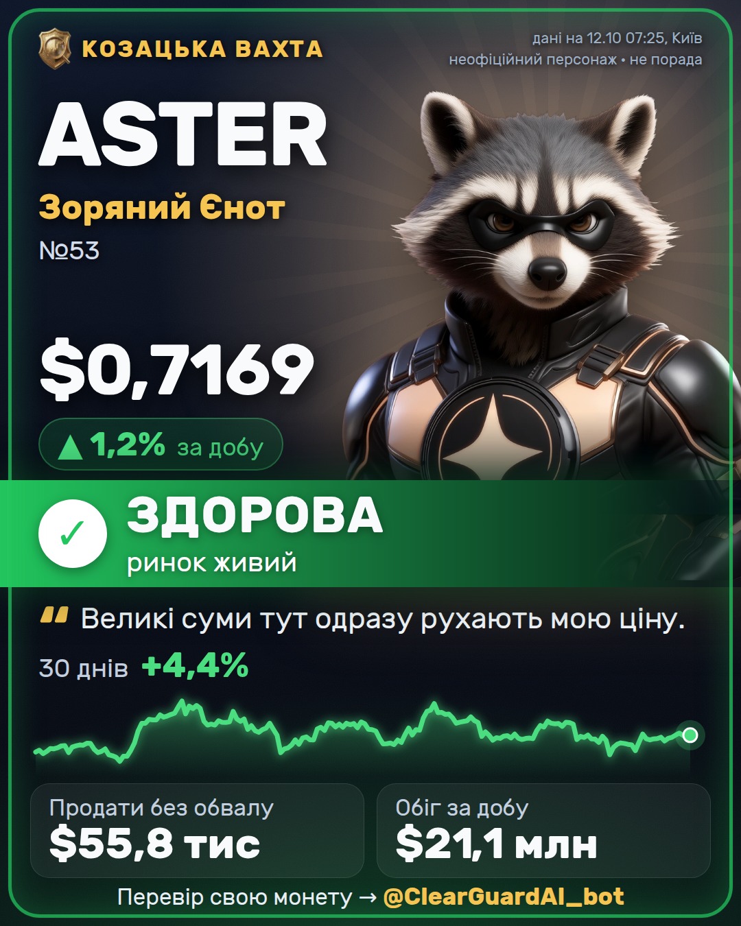 ASTER · Зоряний Єнот — ЗДОРОВА