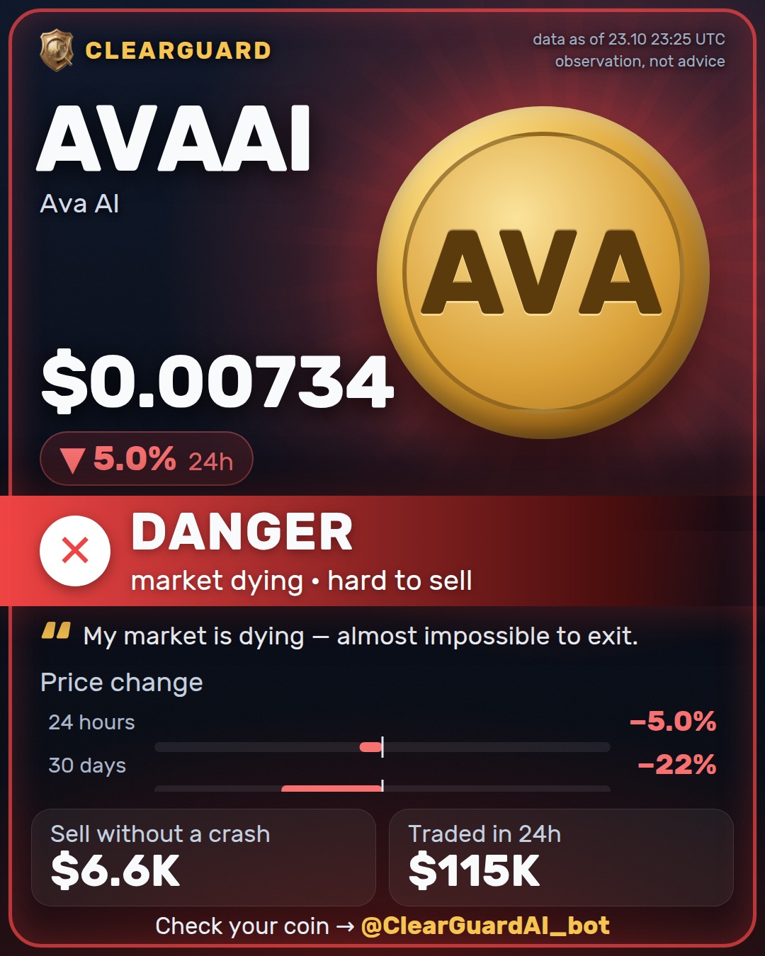 AVAAI · Ava AI — DANGER