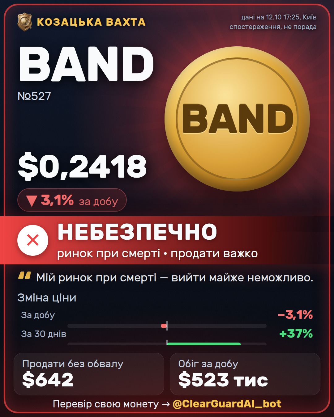 BAND — НЕБЕЗПЕЧНО
