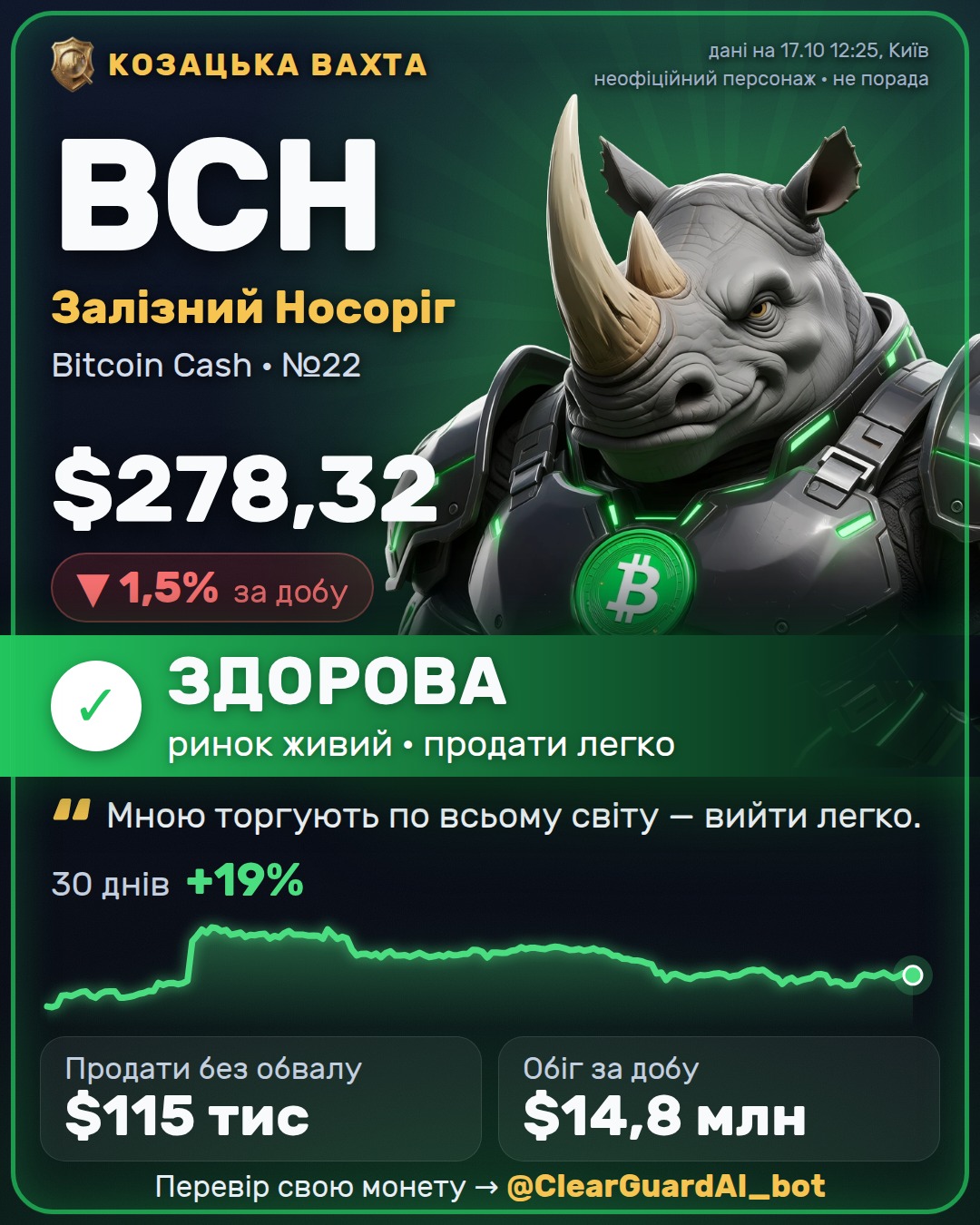BCH · Залізний Носоріг — ЗДОРОВА