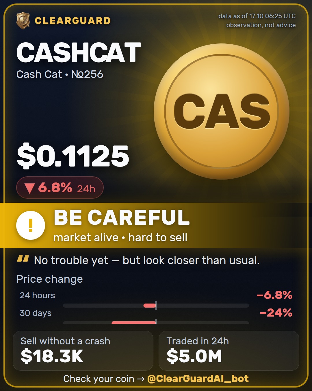 CASHCAT · Cash Cat — FALLING