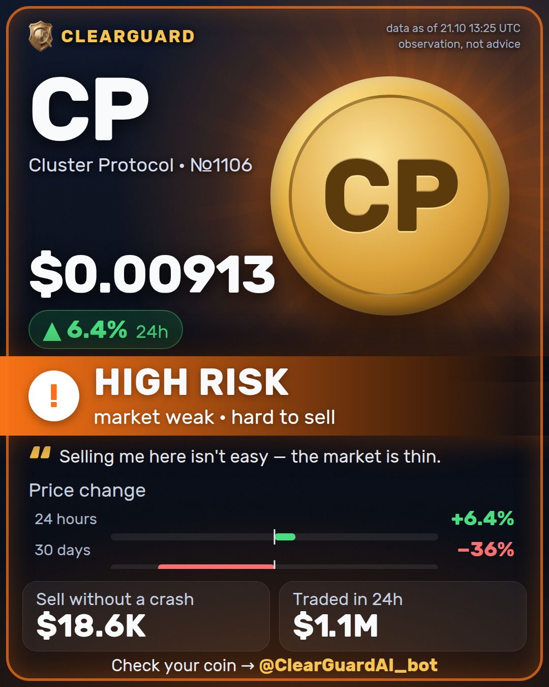 CP · Cluster Protocol — BE CAREFUL