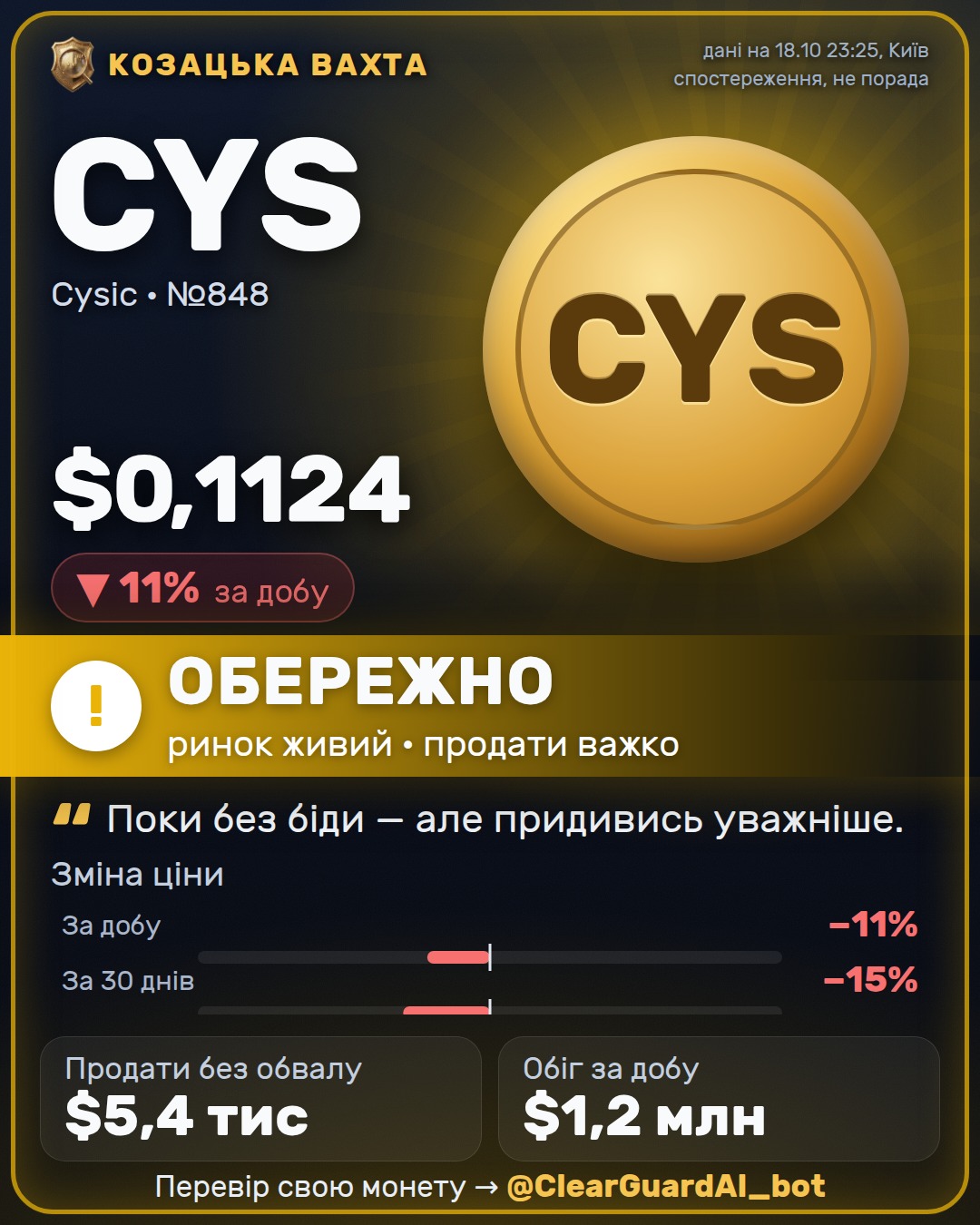 CYS · Cysic — НЕБЕЗПЕЧНО