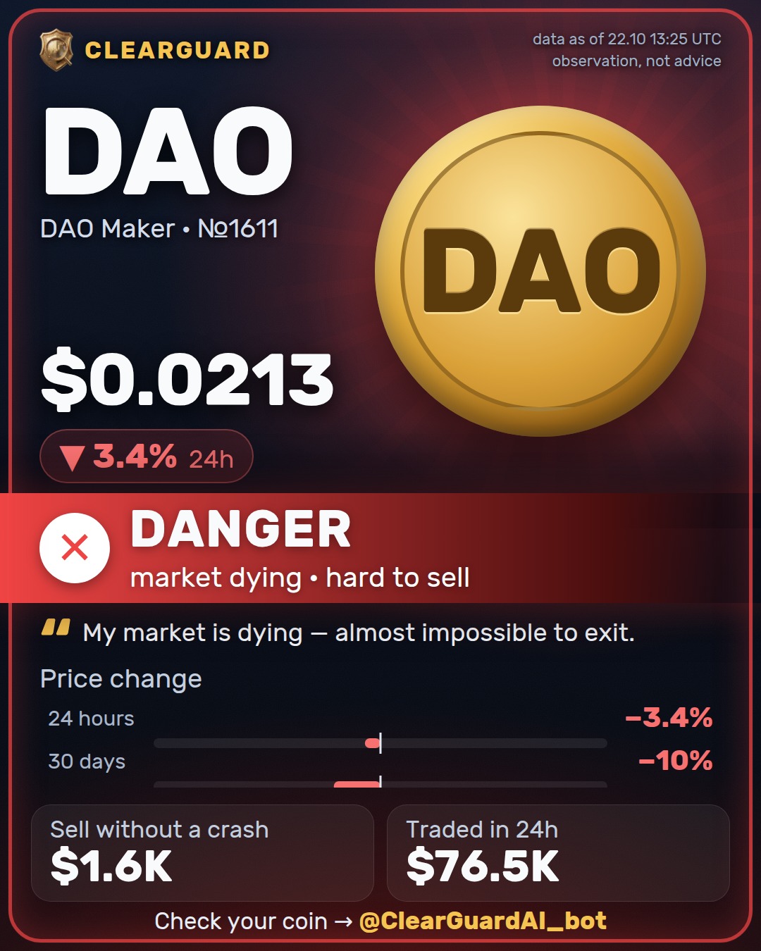 DAO · DAO Maker — DANGER