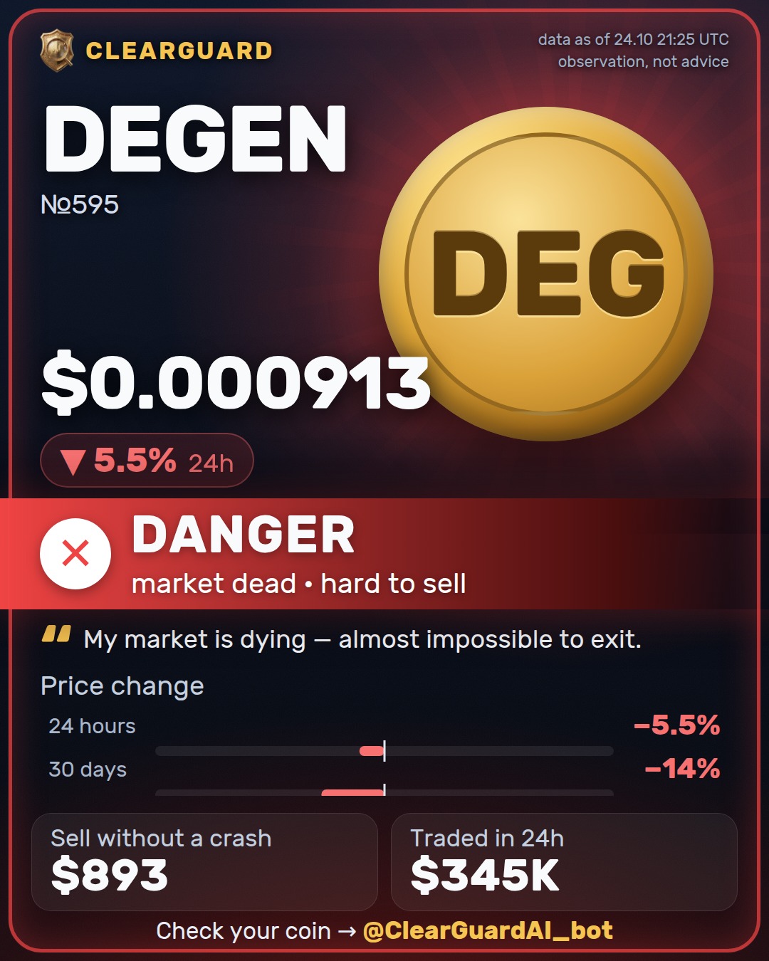 DEGEN — DANGER