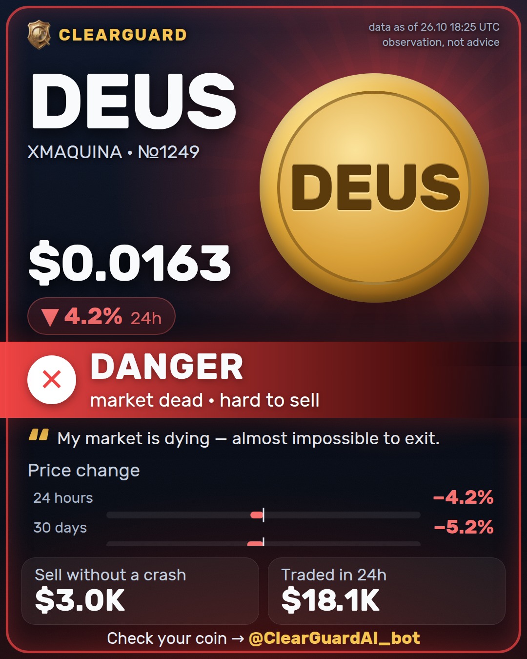 DEUS · XMAQUINA — DANGER