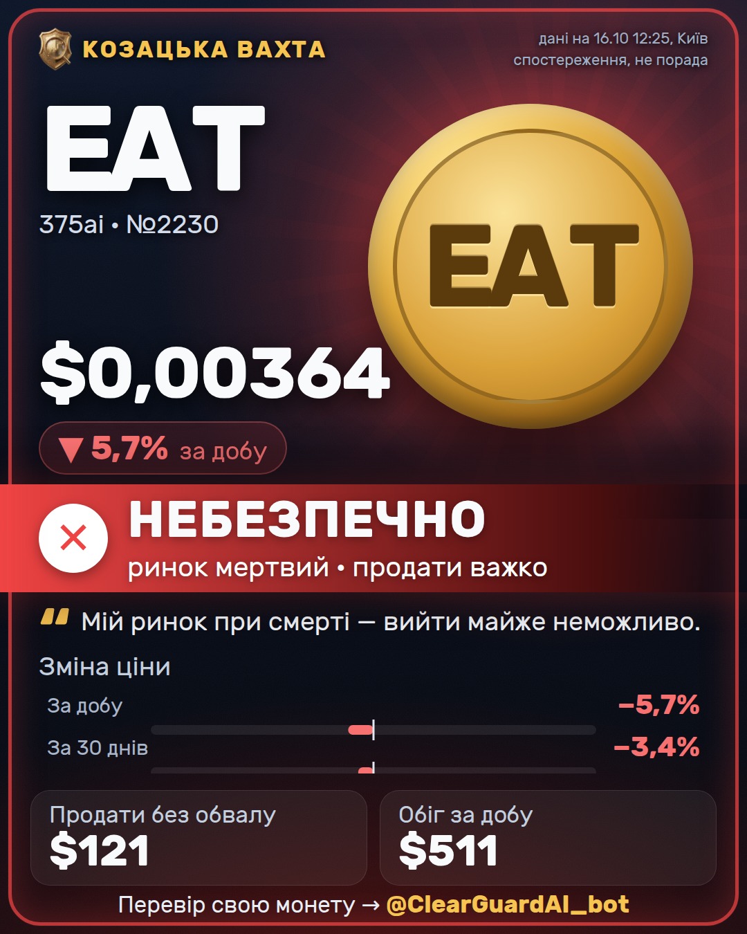 EAT · 375ai — НЕБЕЗПЕЧНО