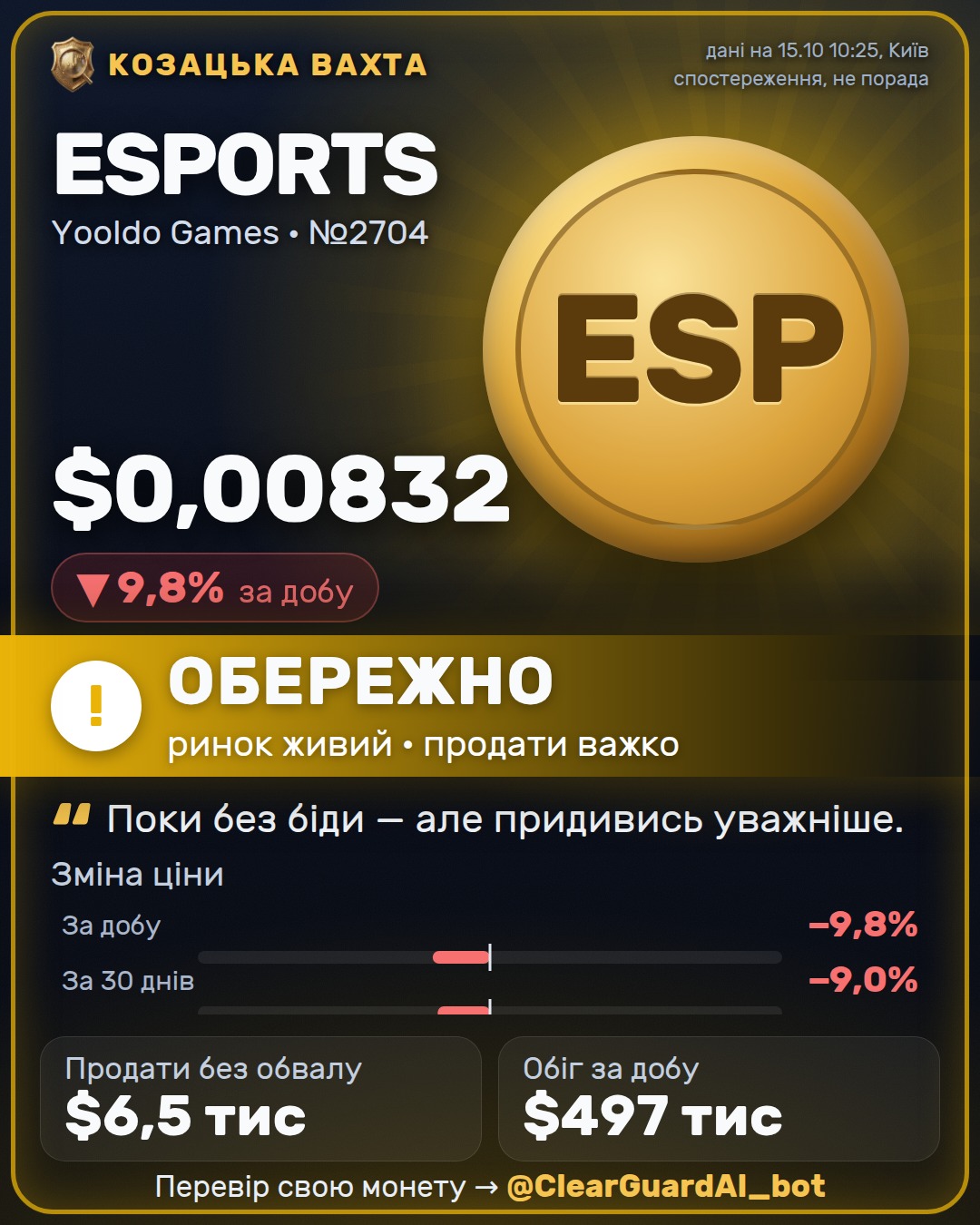 ESPORTS · Yooldo Games — ОБЕРЕЖНО