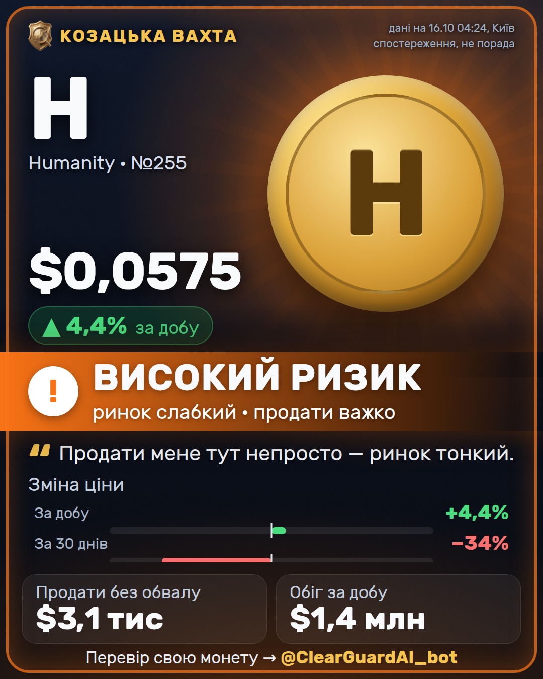 H · Humanity — НЕБЕЗПЕЧНО
