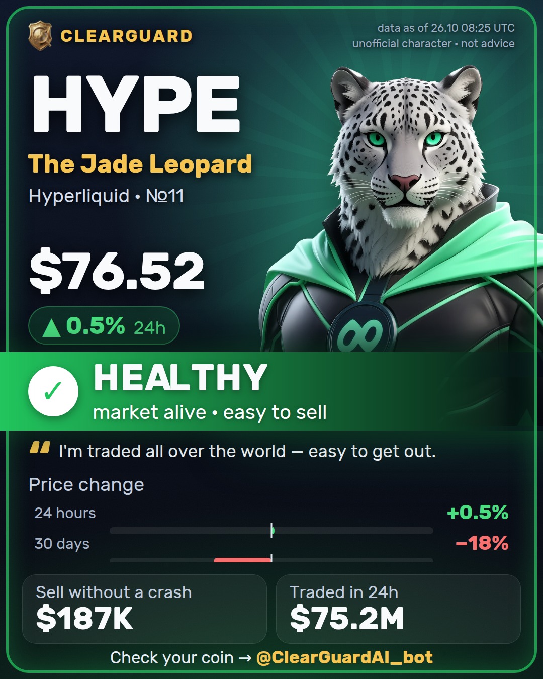 HYPE · The Jade Leopard — HEALTHY