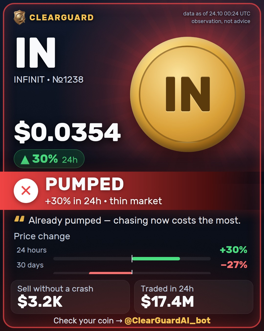 IN · INFINIT — DANGER