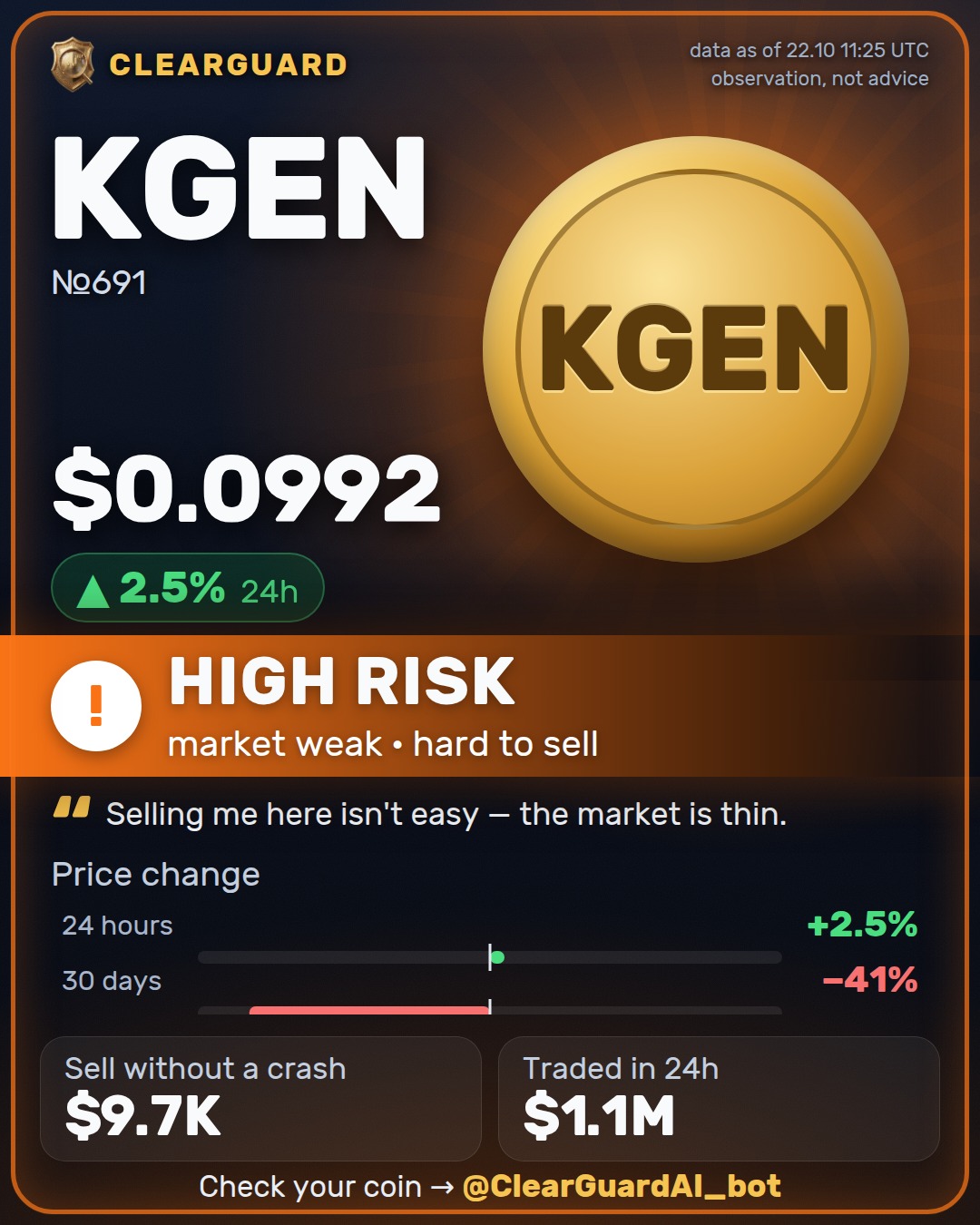 KGEN — DANGER