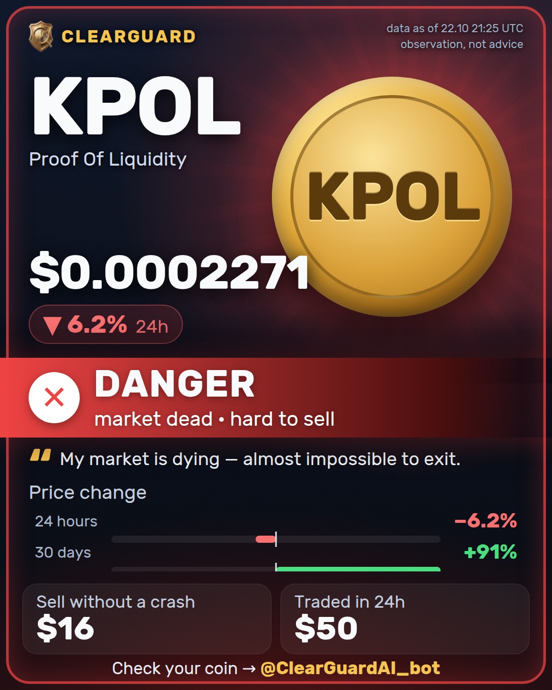 KPOL · Proof Of Liquidity — DANGER