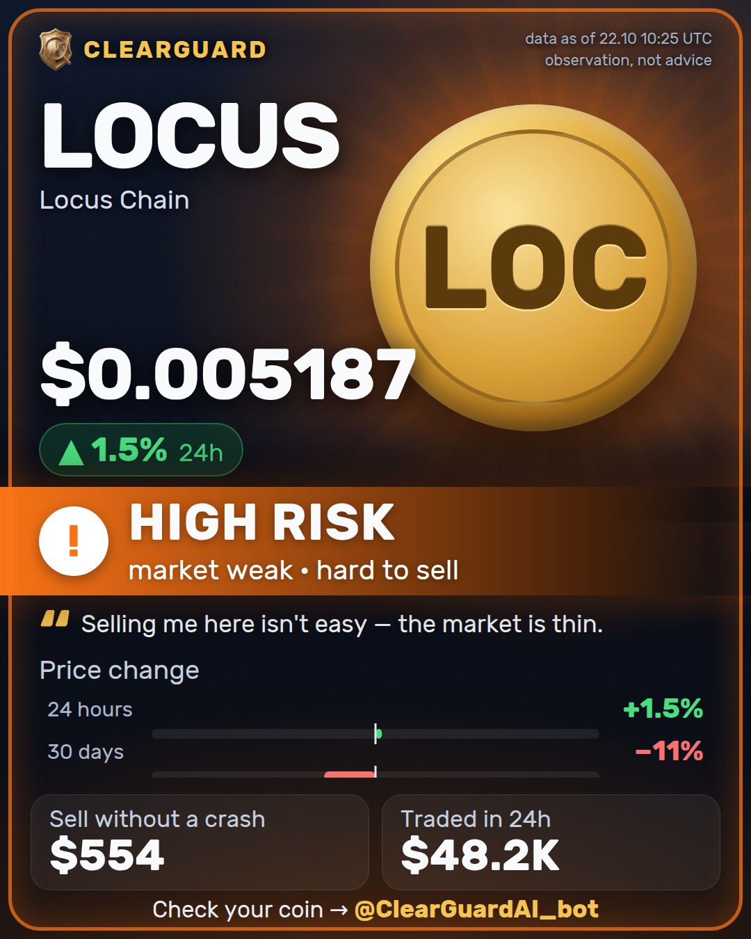 LOCUS · Locus Chain — DANGER