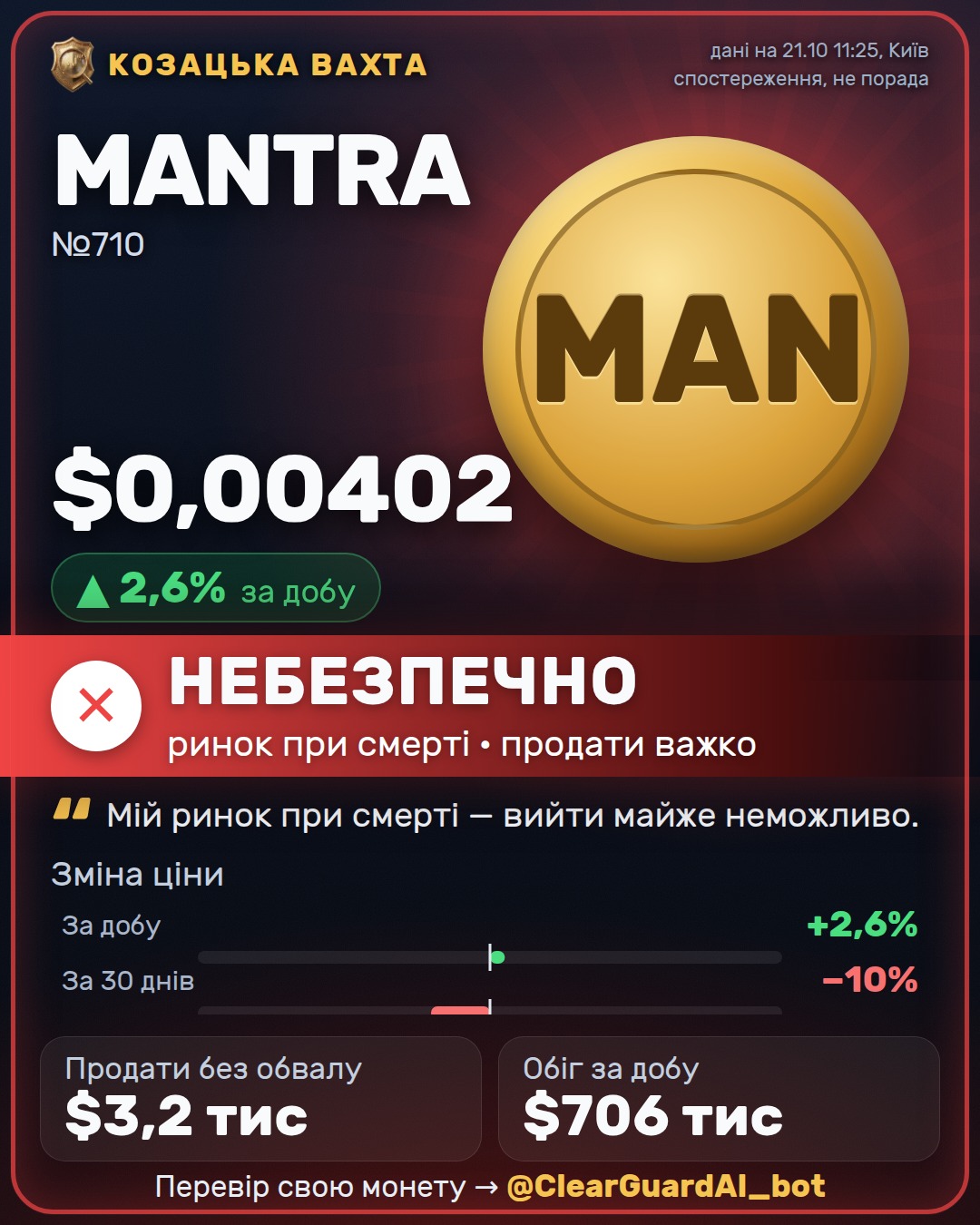 MANTRA — НЕБЕЗПЕЧНО