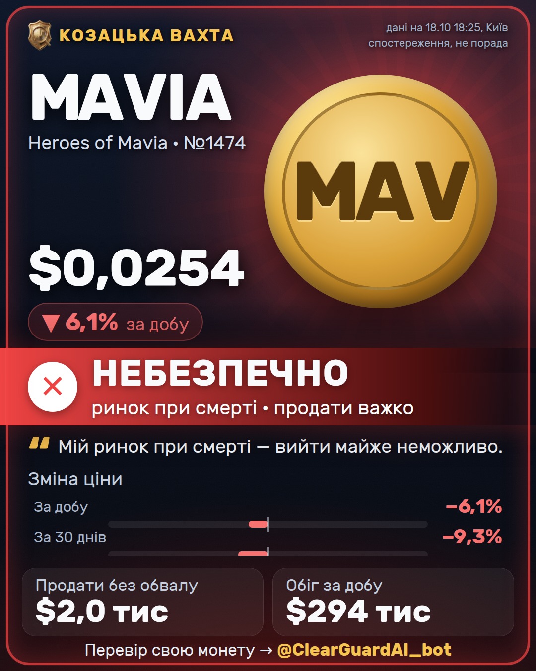 MAVIA · Heroes of Mavia — НЕБЕЗПЕЧНО