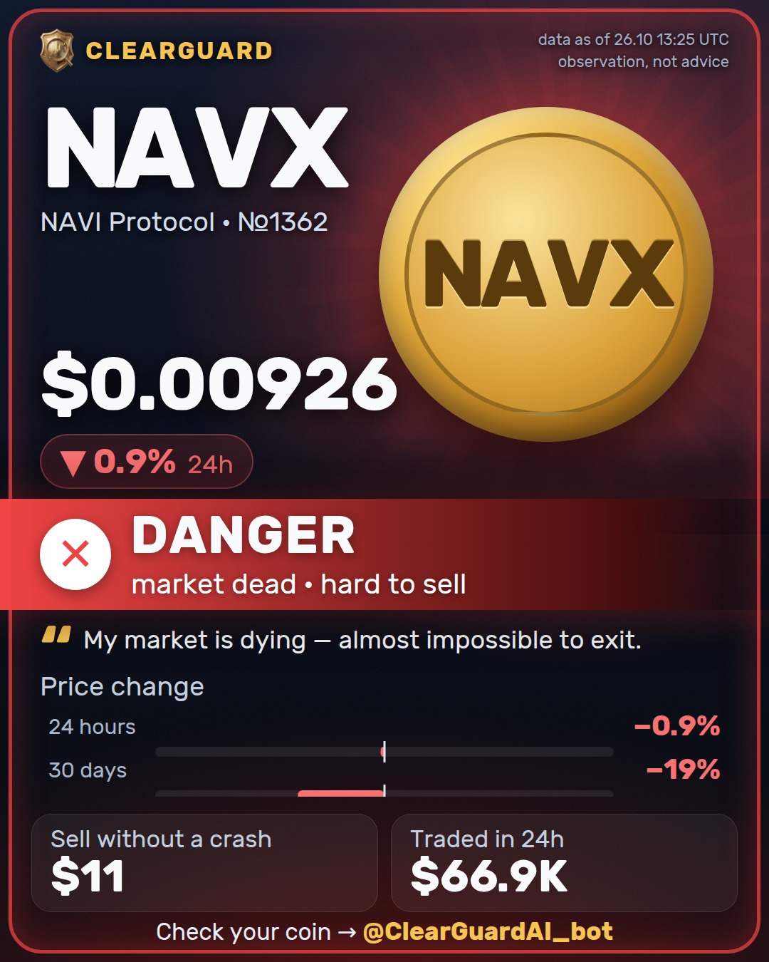 NAVX · NAVI Protocol — DANGER