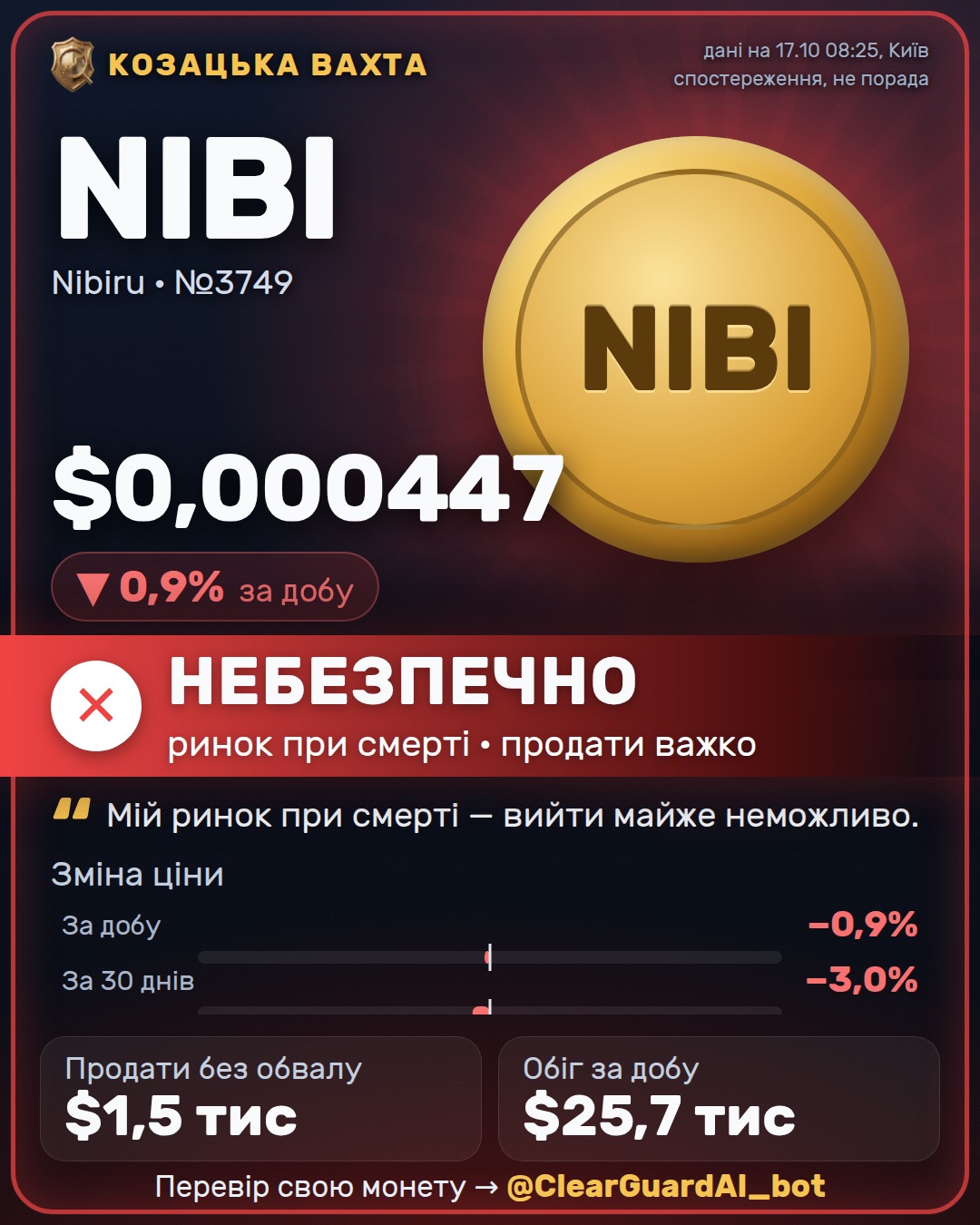 NIBI · Nibiru — НЕБЕЗПЕЧНО