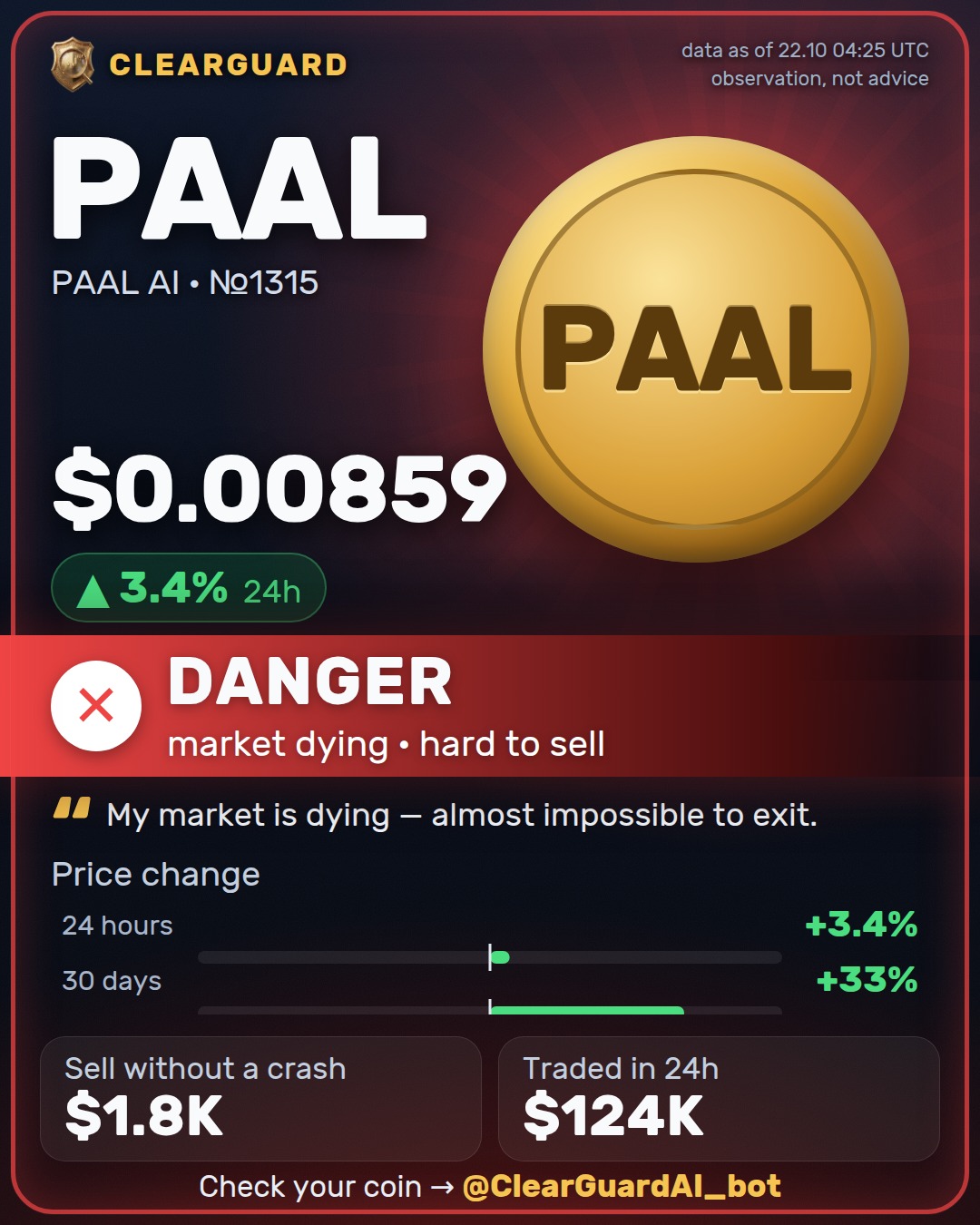 PAAL · PAAL AI — HIGH RISK