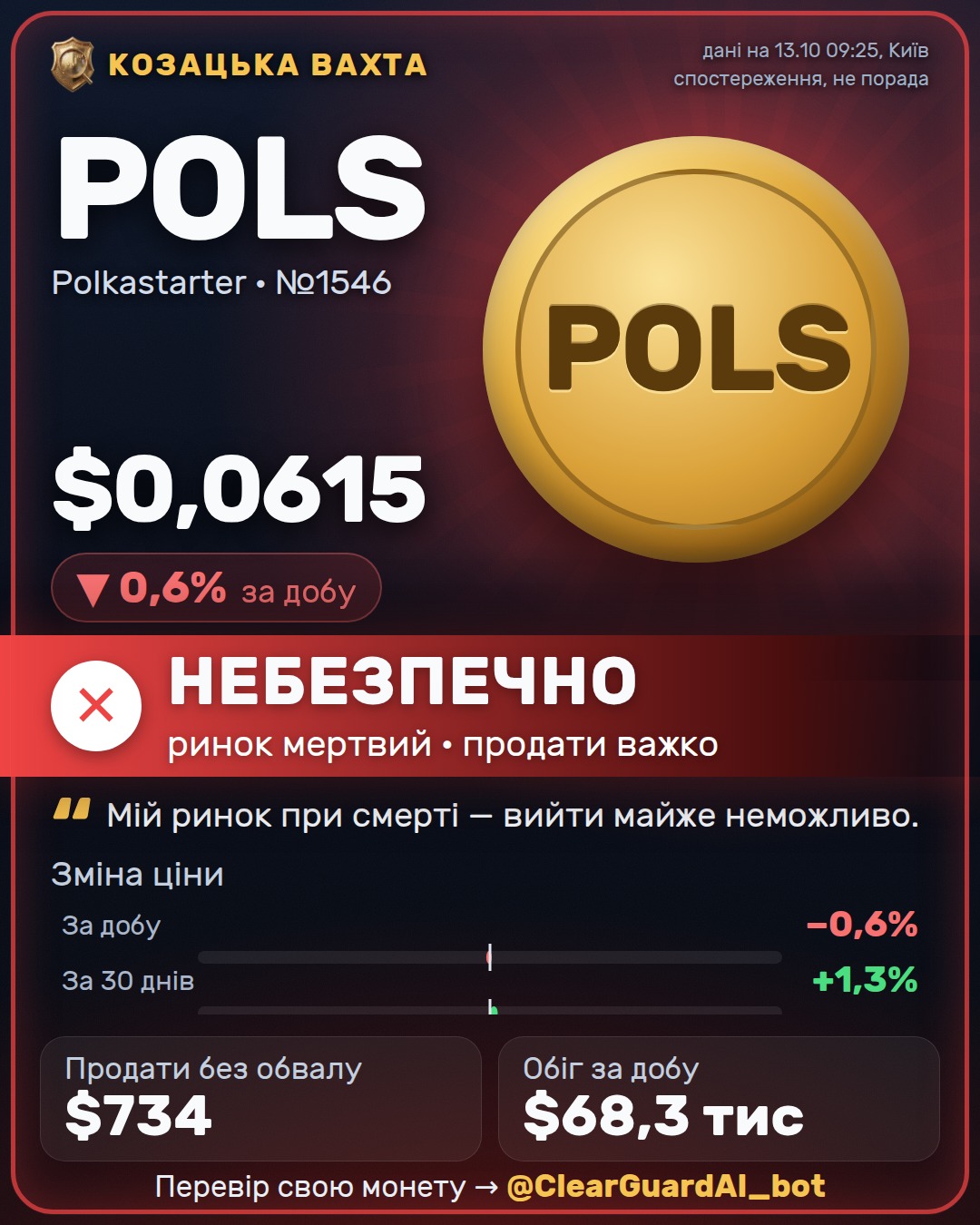 POLS · Polkastarter — НЕБЕЗПЕЧНО