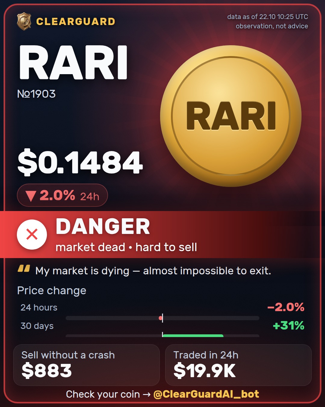RARI — DANGER