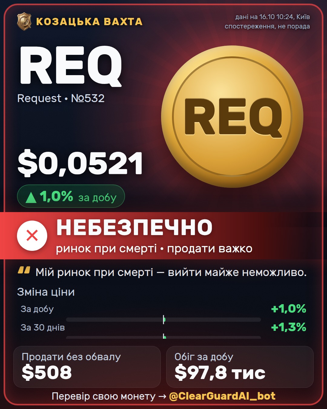 REQ · Request — НЕБЕЗПЕЧНО