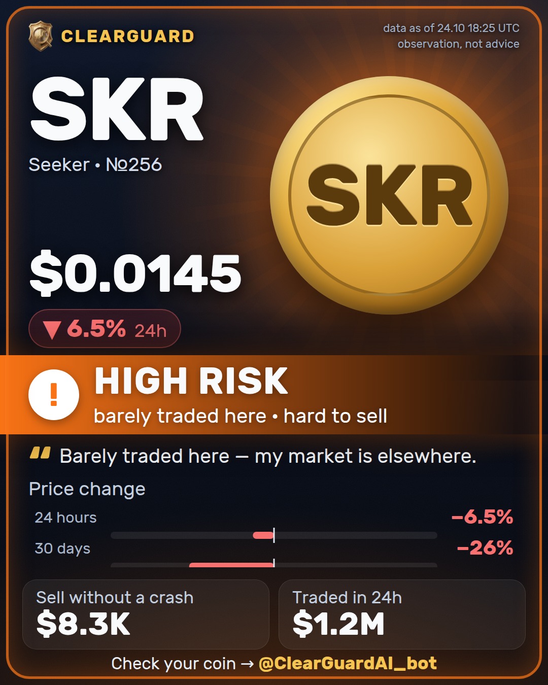 SKR · Seeker — HIGH RISK