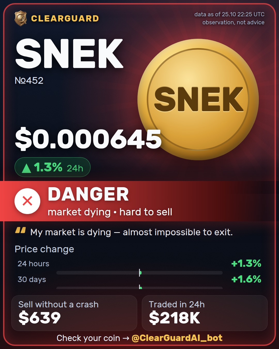 SNEK — DANGER