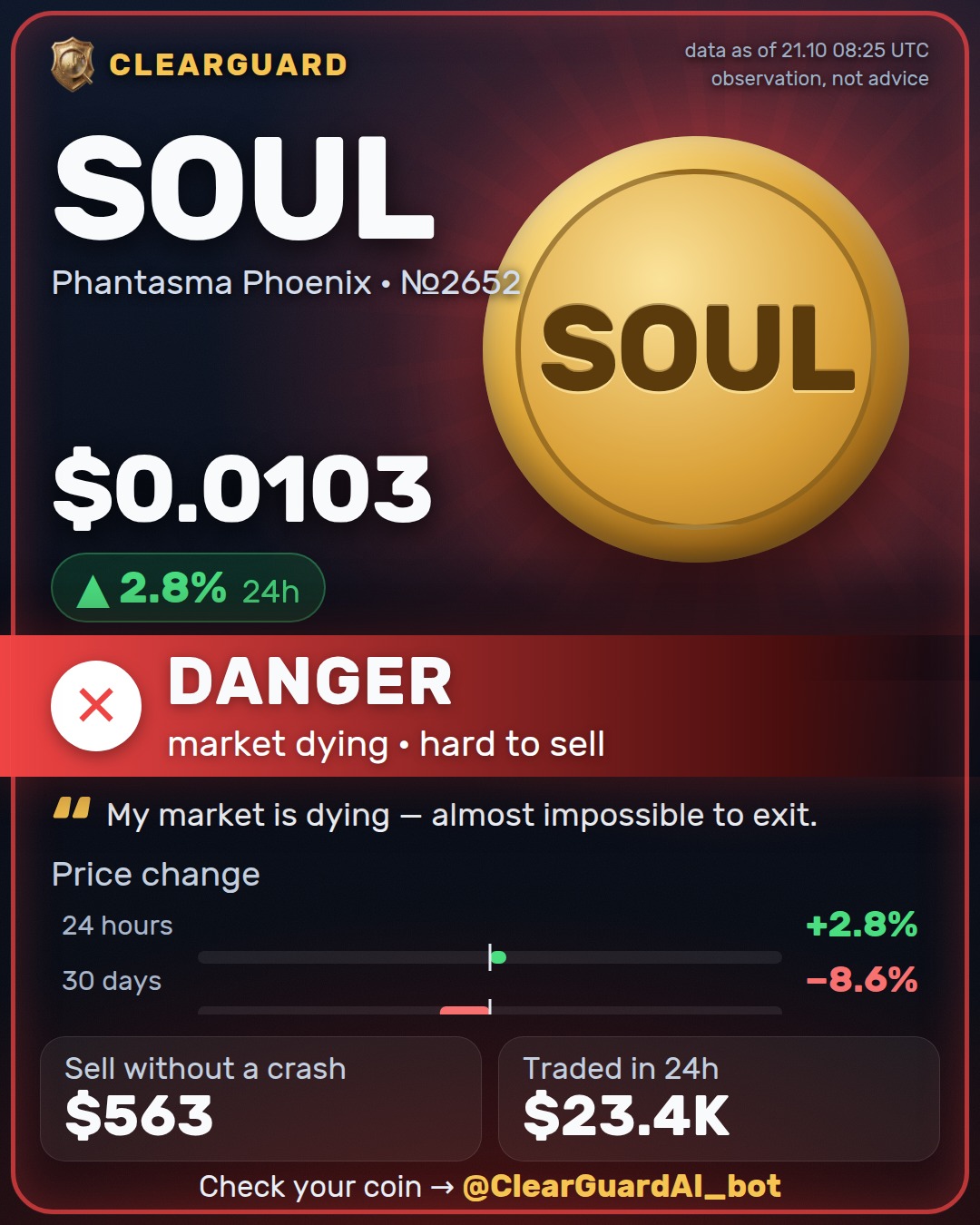 SOUL · Phantasma Phoenix — DANGER