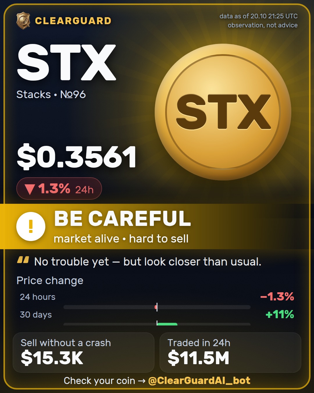 STX · Stacks — BE CAREFUL