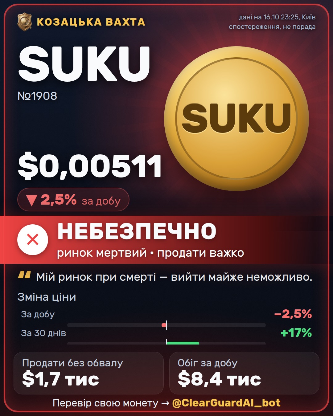 SUKU — НЕБЕЗПЕЧНО