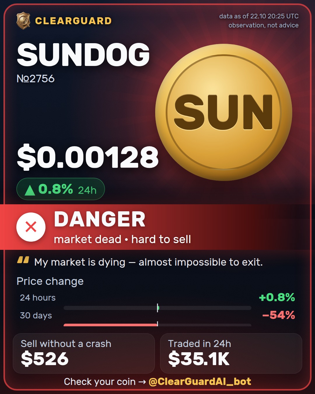 SUNDOG — DANGER