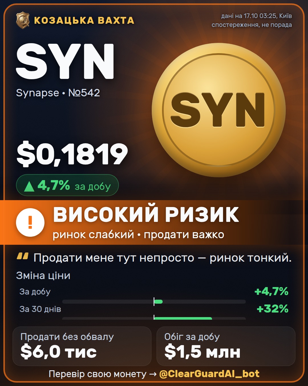 SYN · Synapse — РОЗІГНАНА
