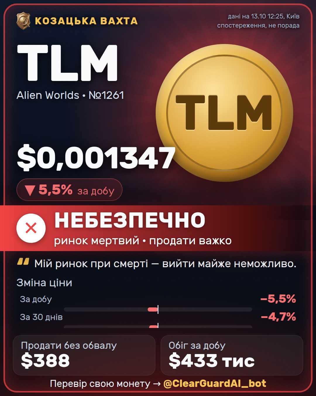 TLM · Alien Worlds — НЕБЕЗПЕЧНО