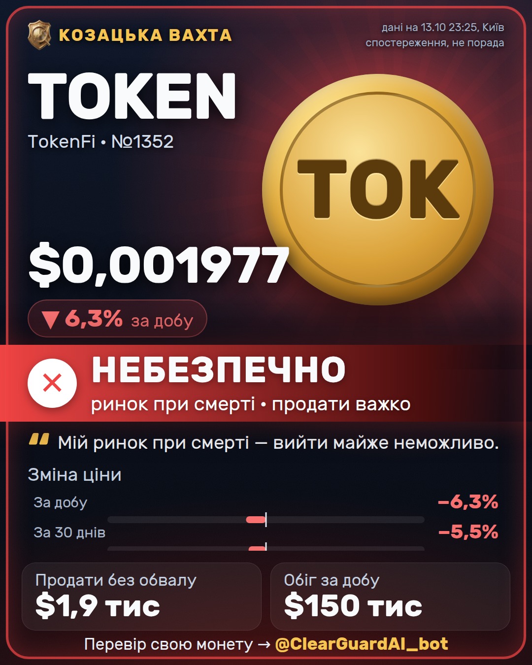 TOKEN · TokenFi — НЕБЕЗПЕЧНО