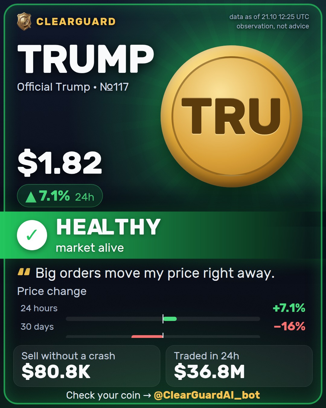 TRUMP · Official Trump — HEALTHY