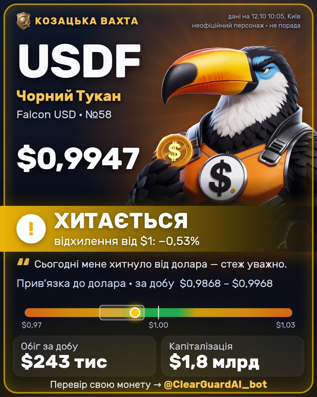 USDF · Чорний Тукан — ХИТАЄТЬСЯ