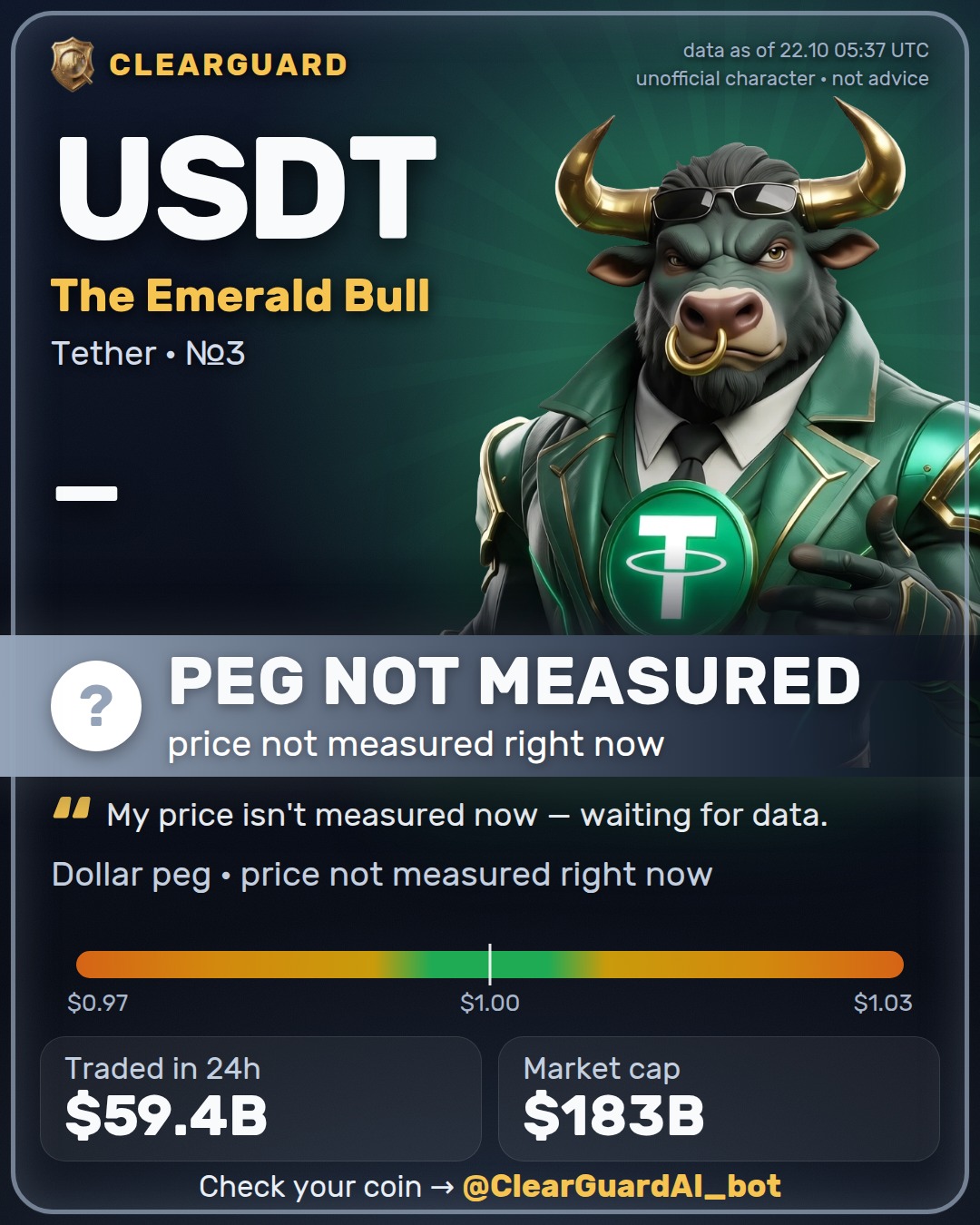 USDT · The Emerald Bull — HOLDS THE DOLLAR