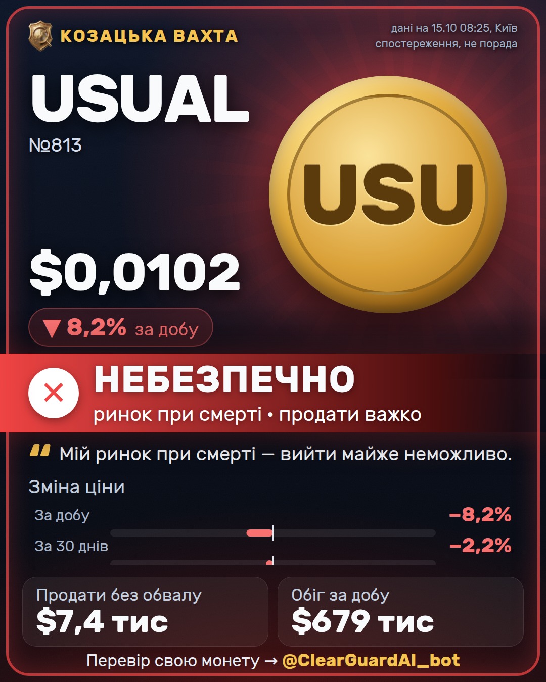 USUAL — НЕБЕЗПЕЧНО