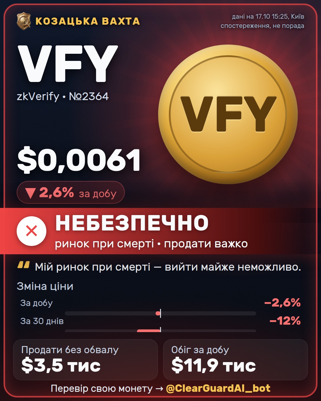 VFY · zkVerify — НЕБЕЗПЕЧНО