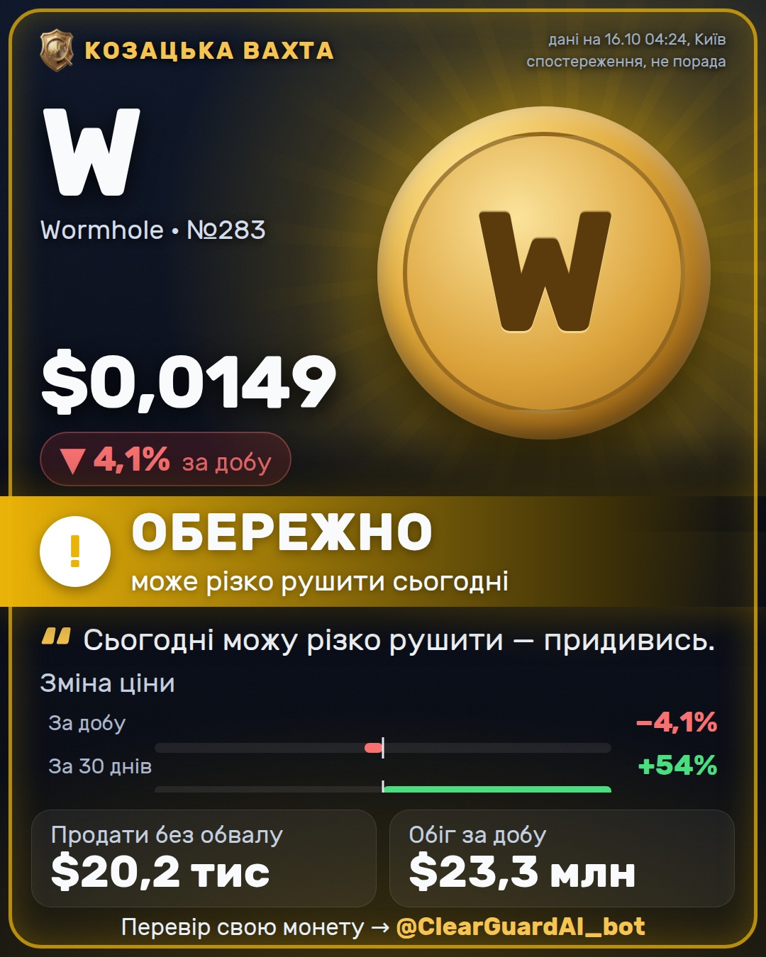 W · Wormhole — РОЗІГНАНА