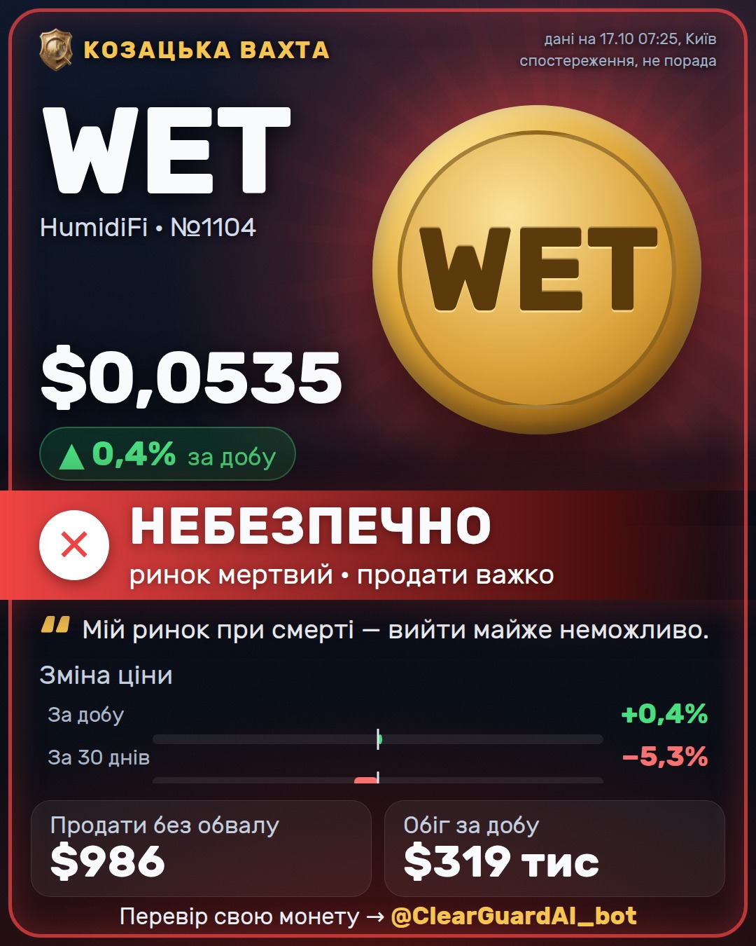WET · HumidiFi — НЕБЕЗПЕЧНО