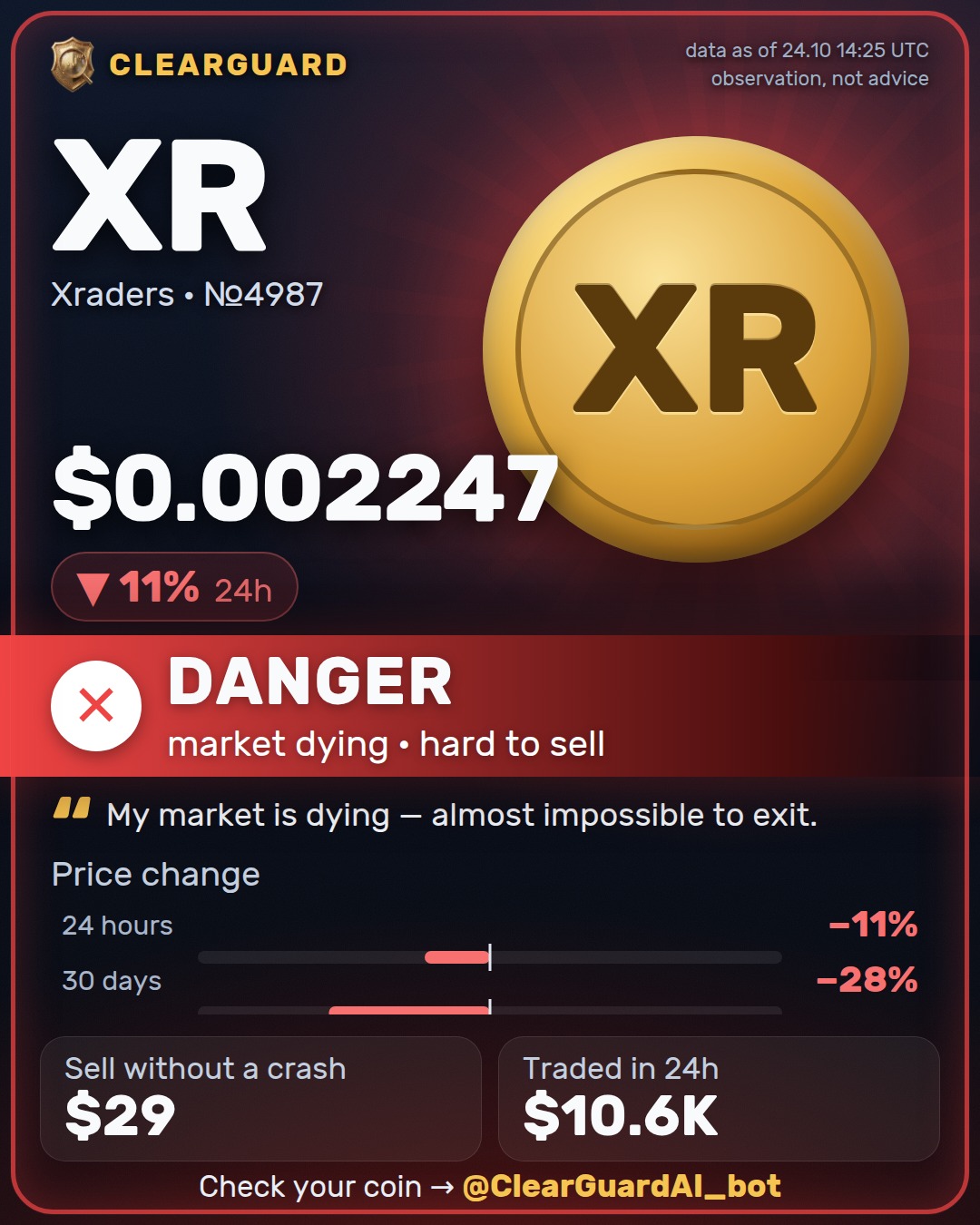 XR · Xraders — DANGER